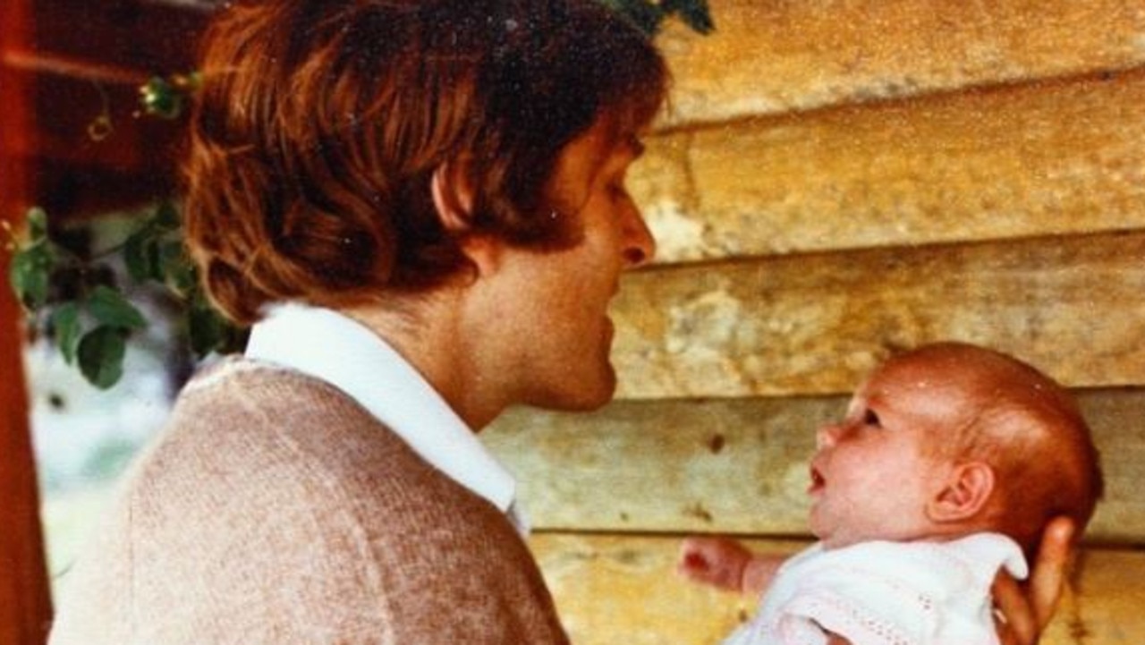 Bruce Fairfax with one of his daughters. Picture: Louise Fairfax via Instagram