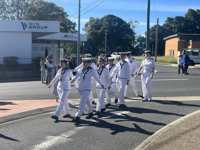 The Hervey Bay Anzac Day service.