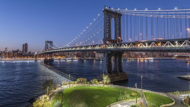 The piers and park land lining the East River, beneath and either side of the Brooklyn Bridge, has been under development for a few years. Picture: NYCGO