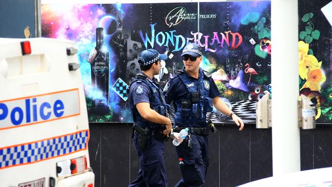 Police on patrol in Surfers Paradise Photo: David Clark