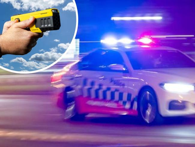 Police taser knife wielding man at Casino after he took them on a cat and mouse chase through the town on Saturday.