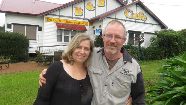 The Falls Teahouse owners Sondra and John Carr. Picture: David Anthony