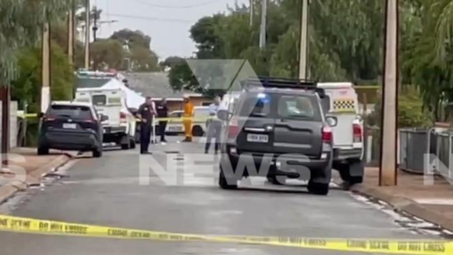 Police are at the scene of a “high-risk incident” at Crystal Brook. Picture: 7NEWS