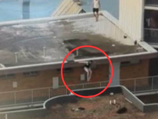 Police blast Queensland rooftop stunt. Picture: Supplied