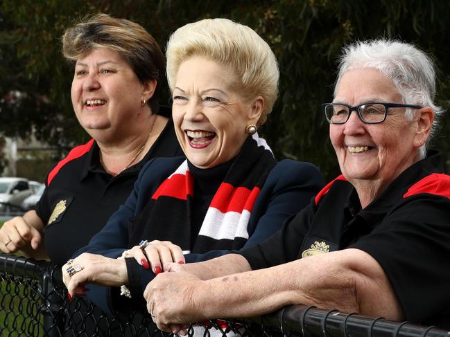 Ann Rulton pictured at St Kilda Sharks Susan Alberti Medical Research Foundation Day (the foundation is sponsoring the club) with Leesa Catto and Susan Alberti on Sunday 14th May, 2017. Picture: Mark Dadswell