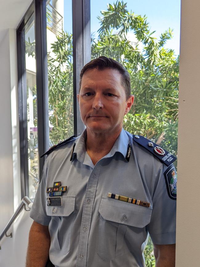 Acting Deputy Police Commissioner Mark Wheeler spoke to media in Townsville condemning the 'deeply offensive' comments made by Brisbane Watchhouse staff.