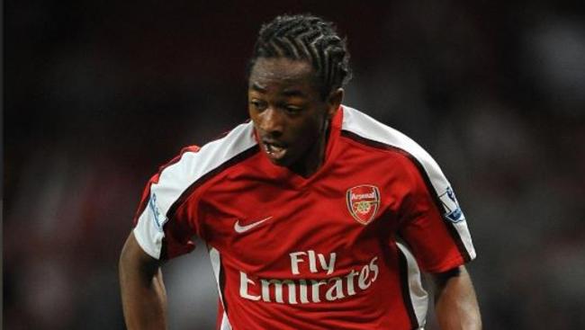 Watt played for Arsenal in 2009. Picture: The Sun.