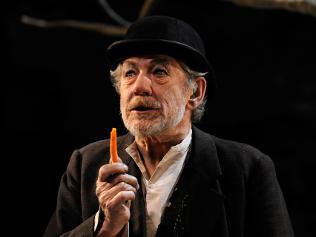 Ian McKellen plays the character Estragon (Gogo to his only friend), who is one of two very patient tramps in Waiting for Godot