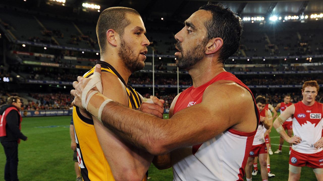 Adam Goodes and Lance Franklin were even close as opponents.