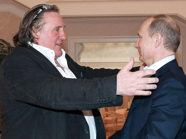 Depardieu during a meeting with Russian President Vladimir Putin in 2013. Picture: AFP