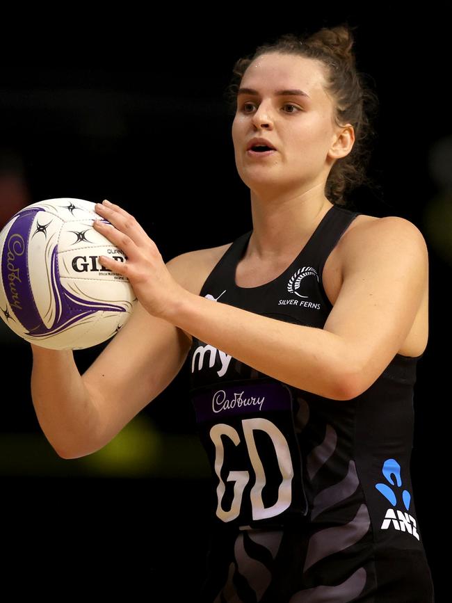 Elle Temu made her debut for the Silver Ferns last week. Picture: Phil Walter/Getty Images