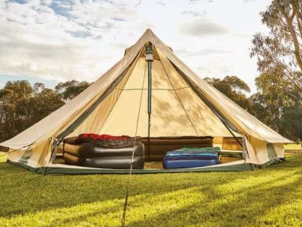 The tent features three side windows and a large open plan to maximise space. Picture: Supplied