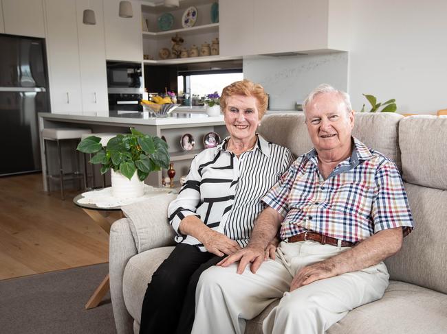 Sandra and John Purkis were initially planning to downsize into a private villa before they made the move into retirement living. Picture: Julian Andrews