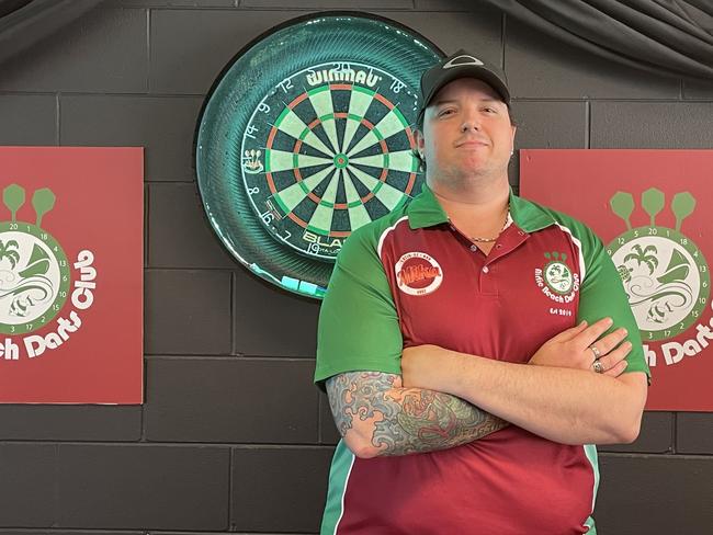 Airlie Beach Darts Club player Aaron Paull has claimed his first win of the season. Photo: Contributed