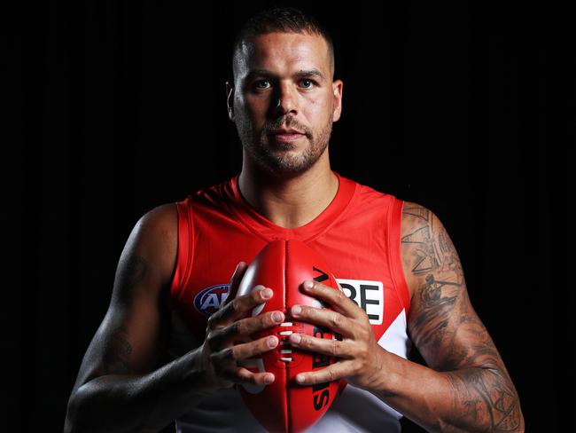 DAILY TELEGRAPH - Pictured is Sydney Swans player Lance Franklin, in Moore Park today ahead of the start of the 2020 Season. Picture: Tim Hunter.