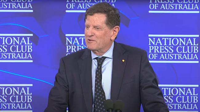 Former High Court chief justice Robert French at the National Press Club. Picture: ABC