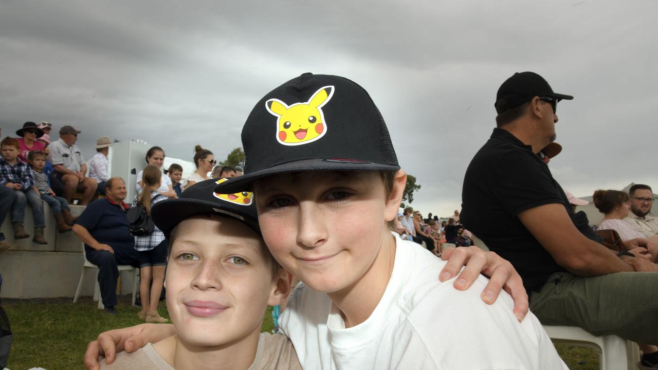 Best friends, Aristotle Vahua (left) and Byren Thoame enjoy the Heritage Bank Toowoomba Royal Show. Saturday March 26, 2022