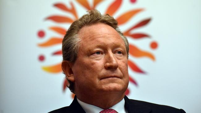 Fortescue Metals Group chairman Andrew Forrest. Picture: AAP