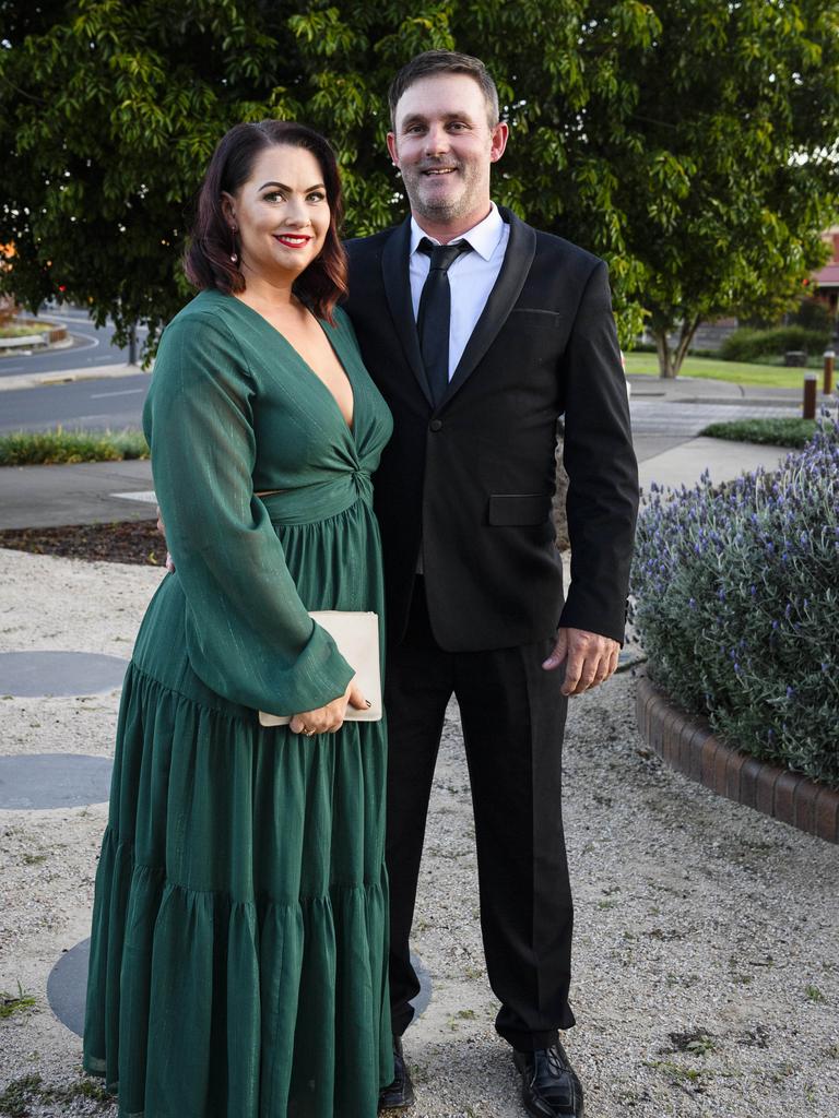 Simone Filshie and Scott Gravolin at the LifeFlight Toowoomba Gala at The Goods Shed, Saturday, May 24, 2025. Picture: Kevin Farmer
