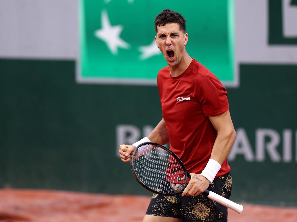 Thanasi Kokkinakis beat Alexei Popyrin across five sets. Picture: Dan Istitene/Getty Images