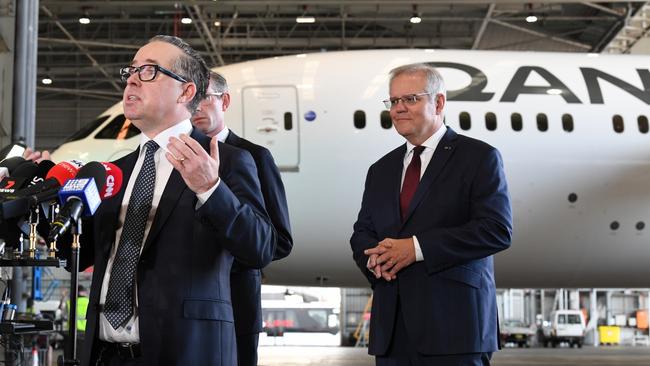 Qantas CEO Alan Joyce says international bookings are now outstripping domestic bookings. Picture: Getty Images