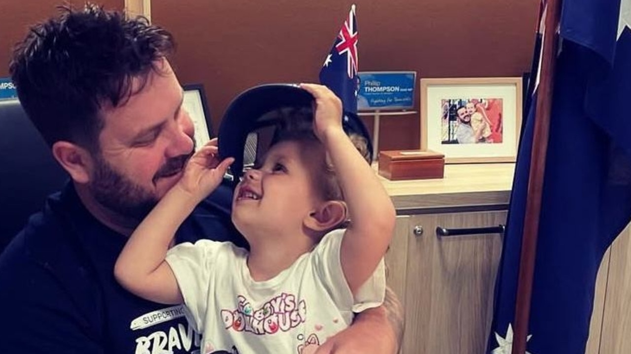 Phillip Thompson with daughter Emery.