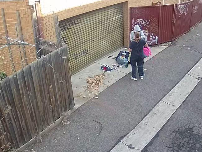 CCTV footage of drug users in a Richmond alley. Picture: Supplied