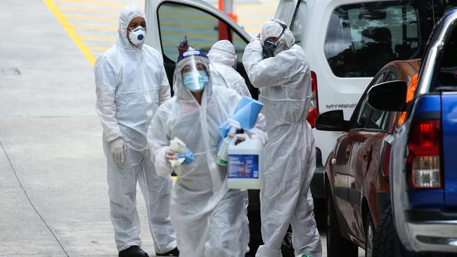 NSW Health headquarters in St Leonards was partially closed for deep cleaning after a positive Covid-19 case was recorded in the building. Picture: NCA NewsWire/Gaye Gerard