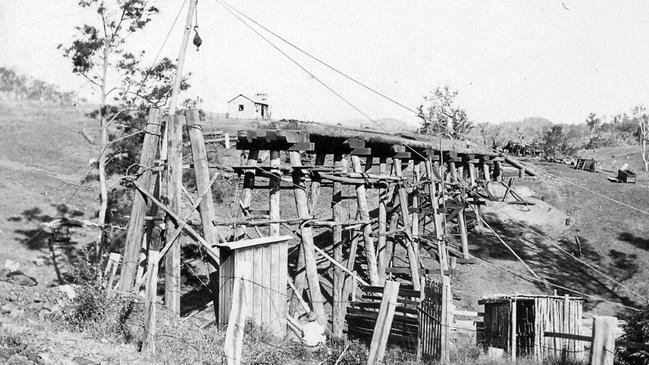 There is a long history on mining in the region and this photo shows the construction of the tramway at Cangai Copper Mine. Opened in 1911, the tramway was used to bring firewood into the smelters to keep the furnaces going.