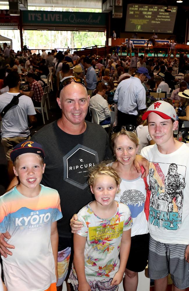 The Beattys of Bendigo added the Magic Millions sales to their holiday agenda. Photo: Scott Fletcher