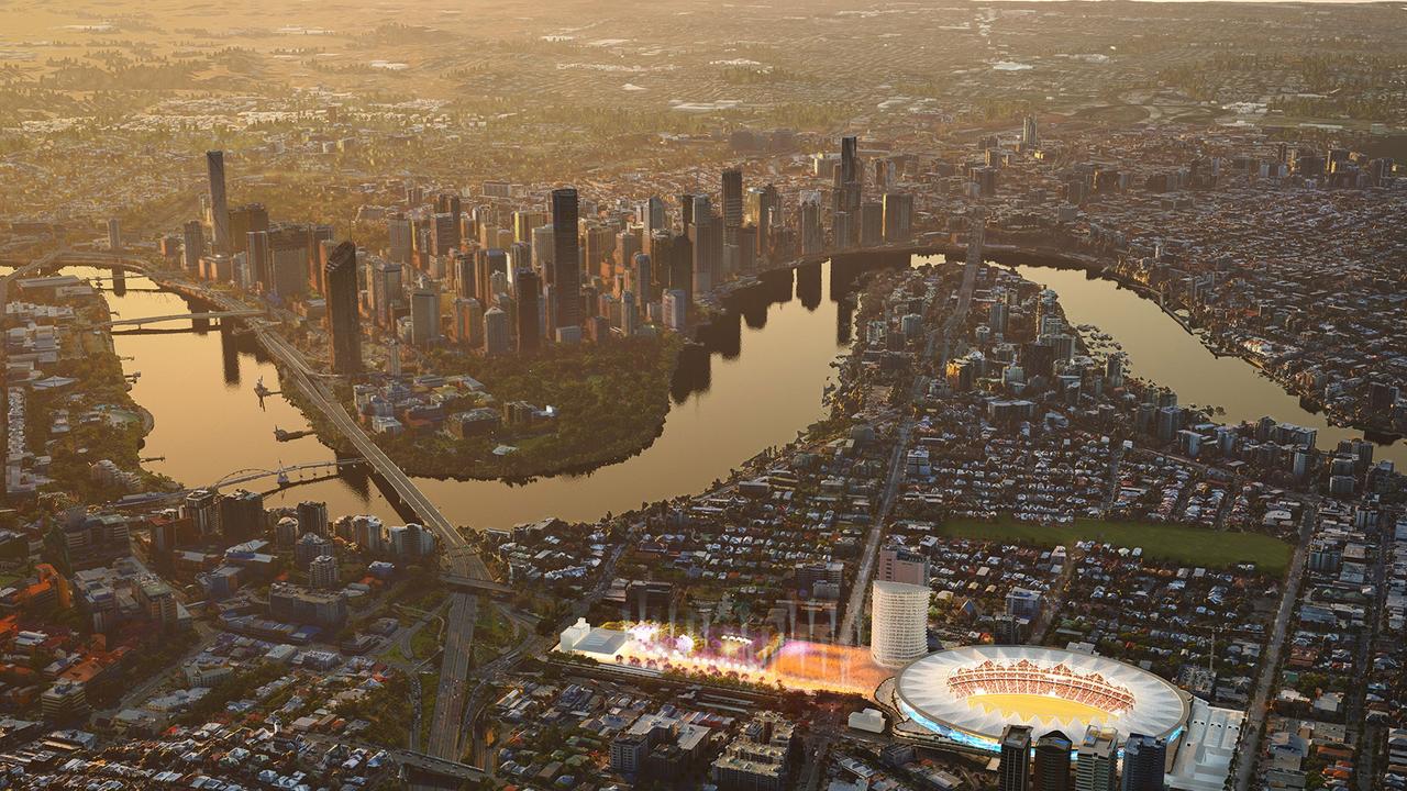 An artist impression of the proposed Gabba redevelopment.