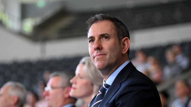 BRISBANE, AUSTRALIA - Newswire Photos - APRIL 23, 2023. Australian Treasurer Jim Chalmers looks on during an Australian citizenship ceremony for permanent residents from New Zealand.Picture: Dan Peled / NCA Newswire