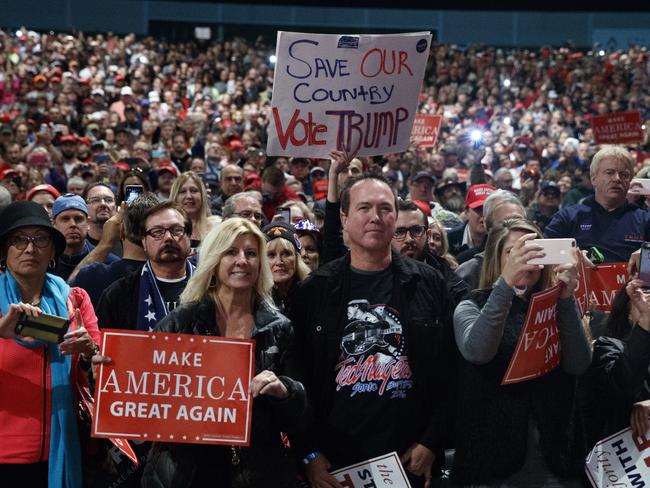 While Clinton has the edge in the polls, an upset in a swing state could change everything. Picture: Evan Vucci/AP