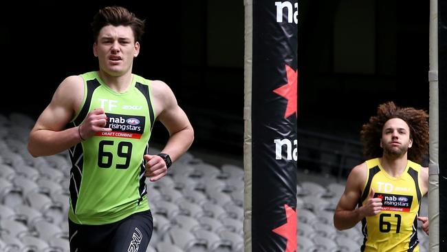 Josh Battle at the AFL draft combine. Picture: Mark Dadswell