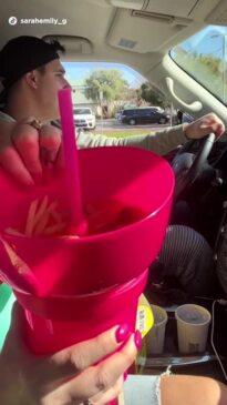 Mum's genius hack makes kids snacking in the car a whole lot easier