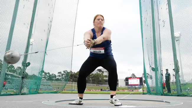 Rouse Hill’s Alex Hulley claimed gold at the 2019 Sydney Track Classic with a massive 68.15m throw. Picture: Matt King/Getty Images