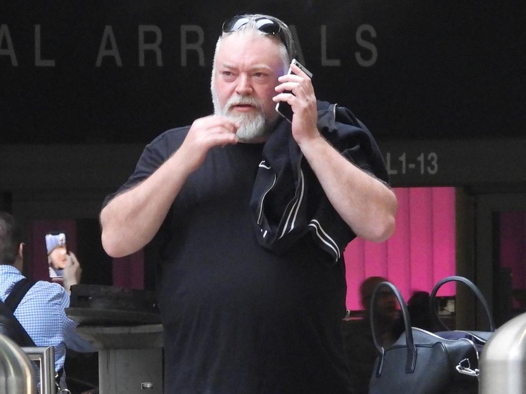 Kyle Sandilands pictured arriving in Los Angeles in November 2019 after announcing his breakup with long term girlfriend Imogen Anthony. Picture: GRH/Backgrid