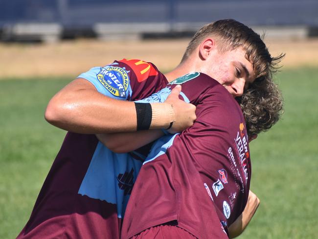 CQ Capras under-17 boys squad at a pre-season training session at The Cathedral College, Rockhampton, on December 7, 2024.