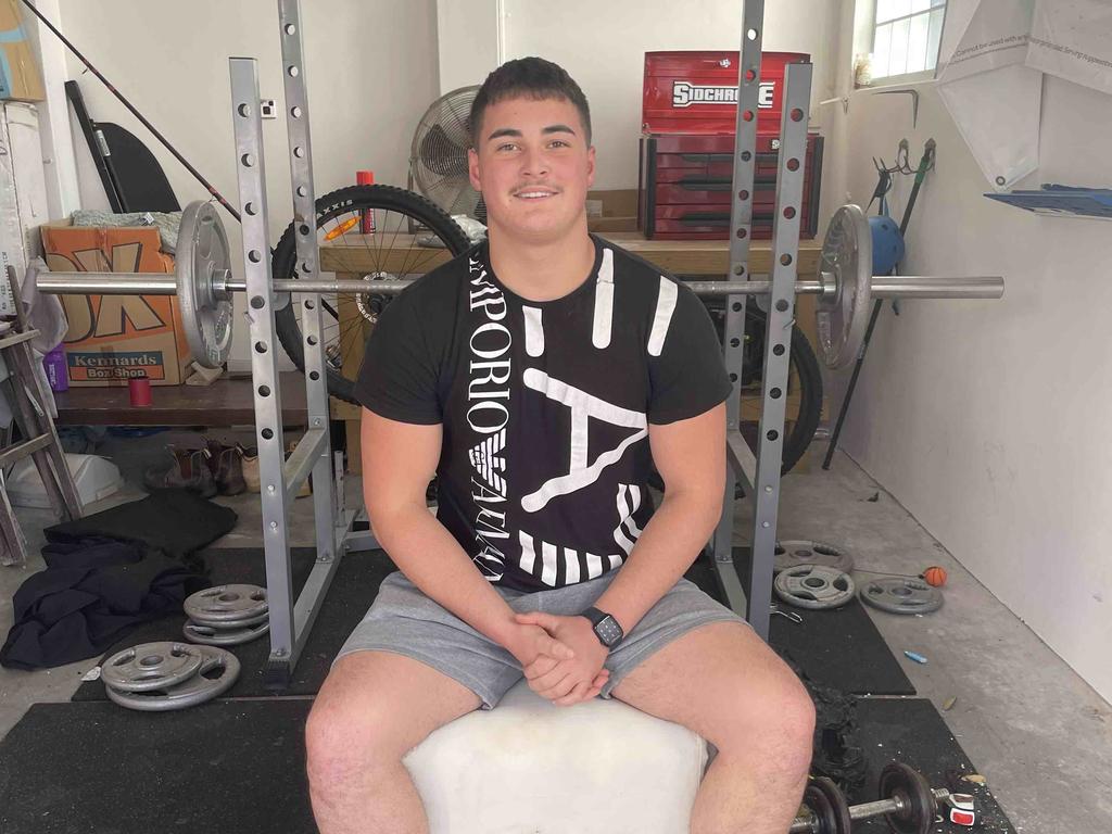 Zack Georgoulas, 18, leases the other empty half and has a home gym. Picture: Supplied