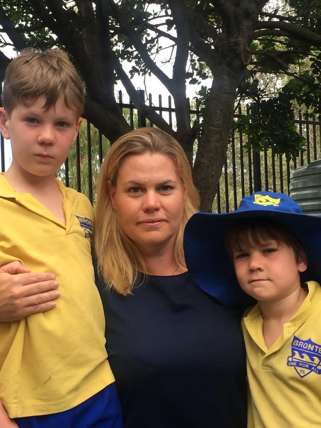 Ms Heath with her children Jude and Leo.