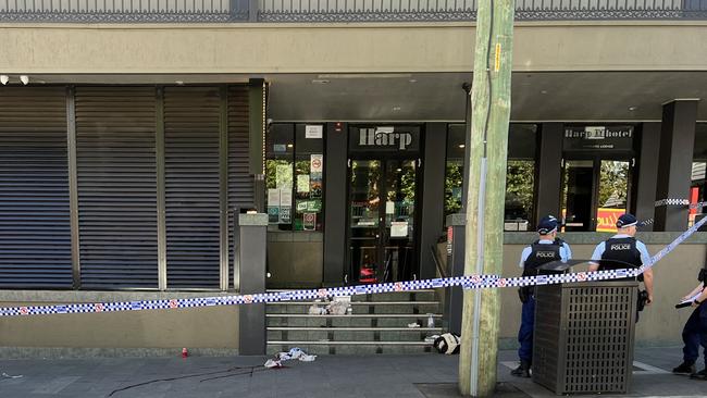 Matthew Mitton is charged with an alleged stabbing outside the Harp Hotel in Wollongong. Picture: Dylan Arvela