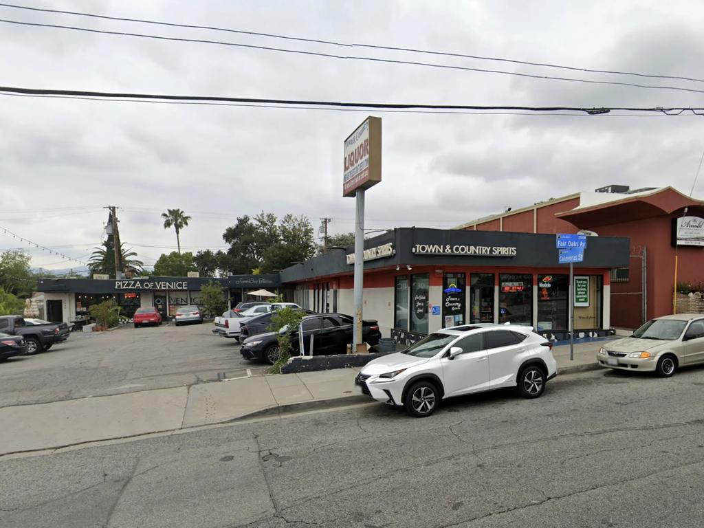 BEFORE: A liquor store before the Eaton fire in Altadena, California. Picture: Google Street