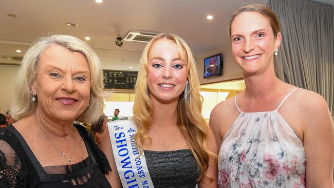 Left: Judge Wendy O'Neill, Byron Bay candidate Summer Chaseling, and judge Samantha Rixon, at the East Lismore Bowling Club for the North Coast National Young Woman of the Year and Teen Showgirl round. Picture: Cath Piltz
