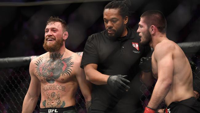 Conor and Khabib had a fiery rivalry. (Photo by Harry How/Getty Images)