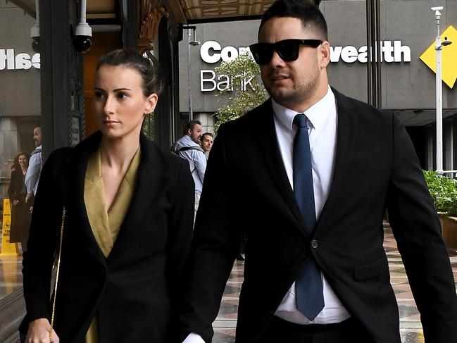 Jarryd Hayne with his wife Amellia Bonnici.