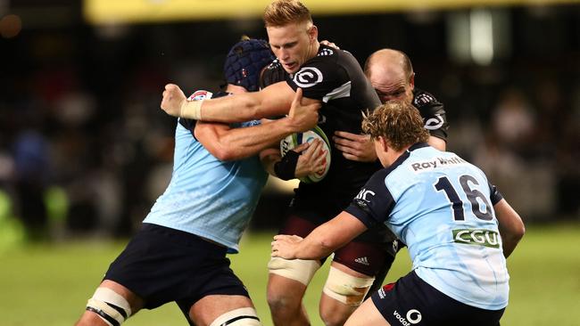 The Waratahs defence had all sorts of problems containing the Sharks’ attack.