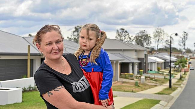 COUNT US IN: Sharon Wall and Matilda Gilbert, 4 were worried about the cut-off for the new school at Ripley. Picture: Cordell Richardson