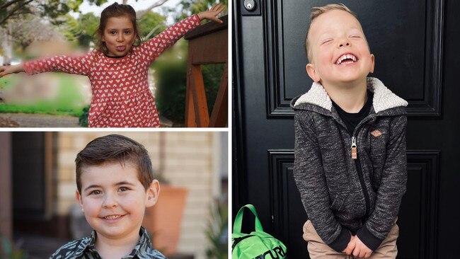 Three finalists in The Advertiser’s cutest kindy kid competition. Pictures: Supplied