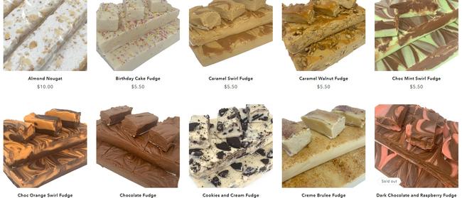 FudgeVille offers over 20 flavours of handmade fudge. Picture: Supplied.