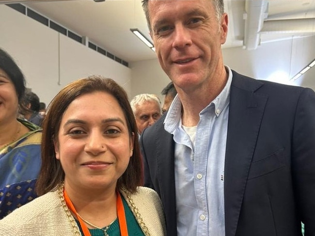 Dr Neeraj Duggal with NSW Premier Chris Minns. Picture: Facebook